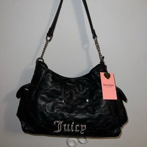 Juicy Couture Black Embossed Shoulder Bag